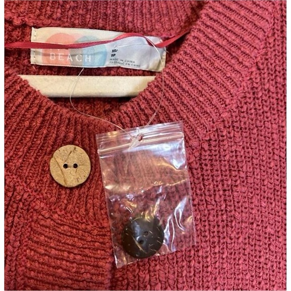 Free People Beau Sweater Romper in Rusted Coral. Size XS. NWOT - Picture 9 of 10